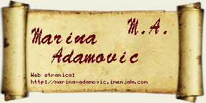 Marina Adamović vizit kartica